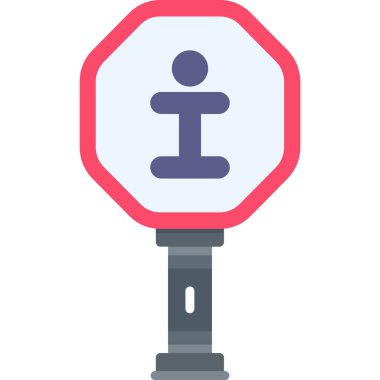 Yol. Web simgesi basit illüstrasyon