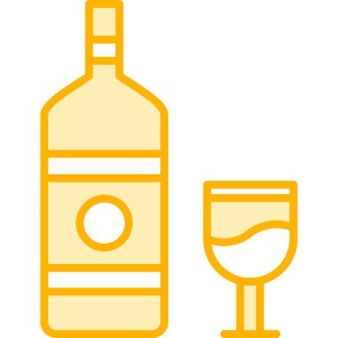 alkollü içecek ikonu - taslak biçiminde