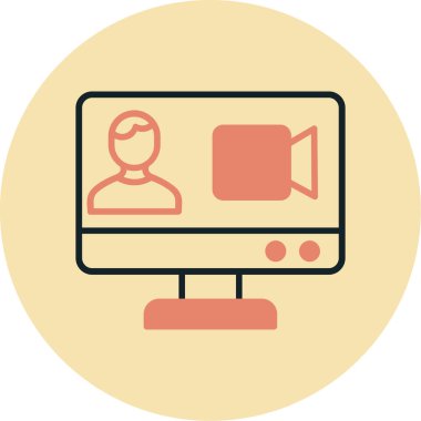 Video konferans vektör simgesi