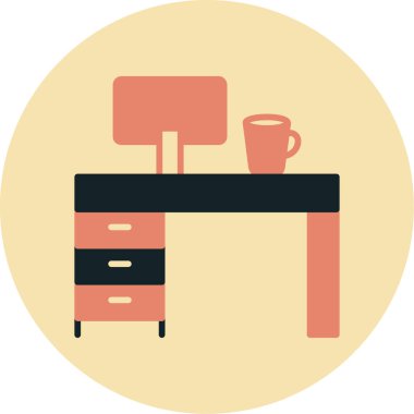 mobilya düz vektör simgesi