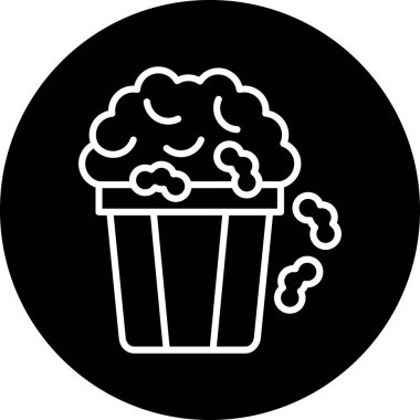 patlamış mısır simge vektör çizim