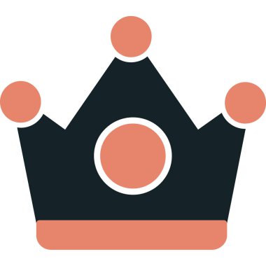 Crown web simgesi basit vektör illüstrasyonu