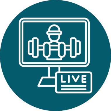 canlı televizyon simgesi, vektör illüstrasyonu