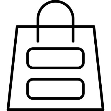 Alışveriş poşeti ikon vektör illüstrasyonu