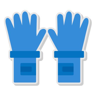 Eldiven simgesi, düz stil.