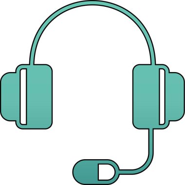 Kulaklık simgesinin vektör illüstrasyonu