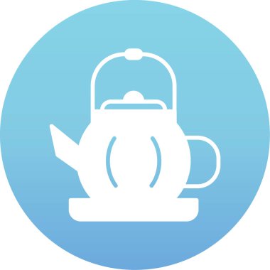 çaydanlık web simgesi vektör çizimi