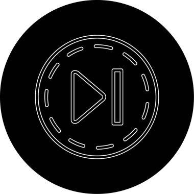 Müzik çalar simgesinin vektör illüstrasyonu