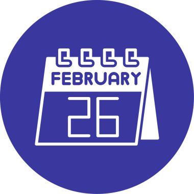 Takvim simgesinin vektör illüstrasyonu