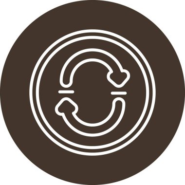 Dairesel bir simgenin vektör illüstrasyonu