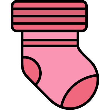 Çorap ikonu. Web için çorap vektör simgelerinin basit çizimi