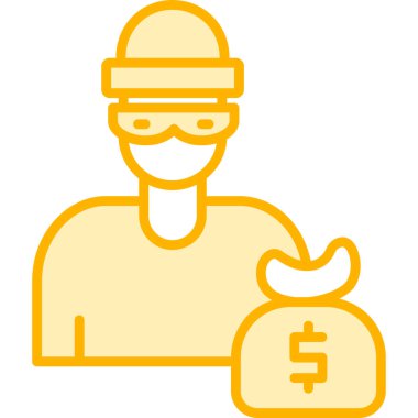 Para ikonu olan adam. Beyaz üzerinde izole edilmiş web tasarımı için insan ve para vektör simgeleri ana hatları