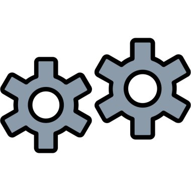 Çarklı simge. vektör illüstrasyonu