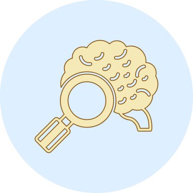 Konuşma baloncuğu simgesi olan beyin