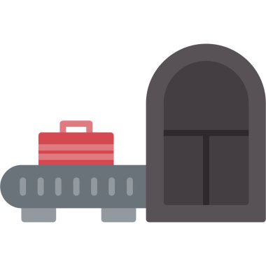 Bavul simgesi. Web tasarımı için bagaj vektör simgesinin düz çizimi