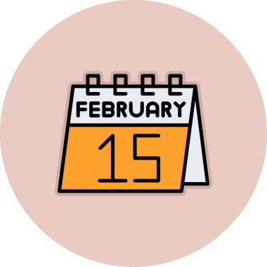 Tek izole takvim simgesinin vektör çizimi