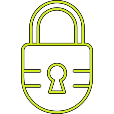 Kilit simgesi. Web için kilit vektör simgelerinin özet çizimi