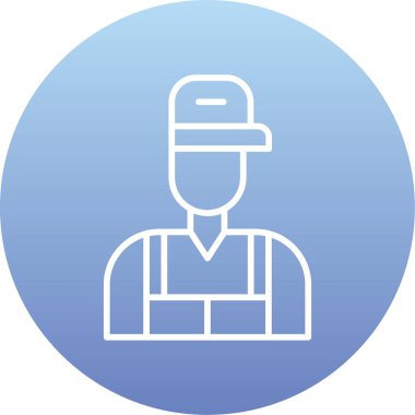 İşçi simgesinin vektör illüstrasyonu