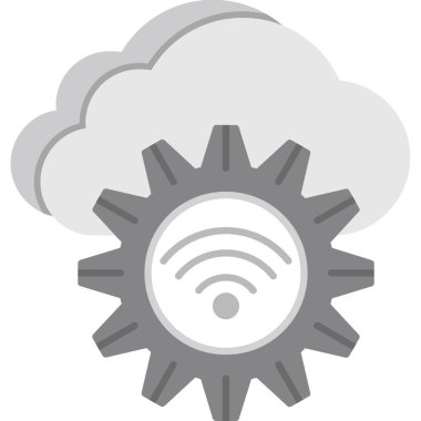 Bulut. Web simgesi basit illüstrasyon