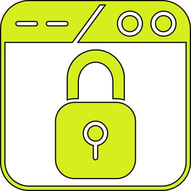 Kilit simgesinin vektör illüstrasyonu