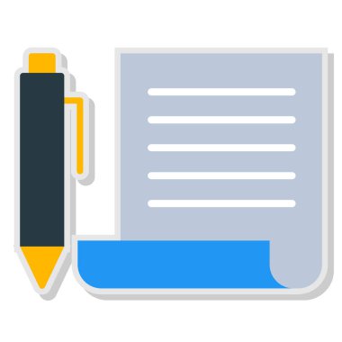 Belge. Web simgesi basit illüstrasyon