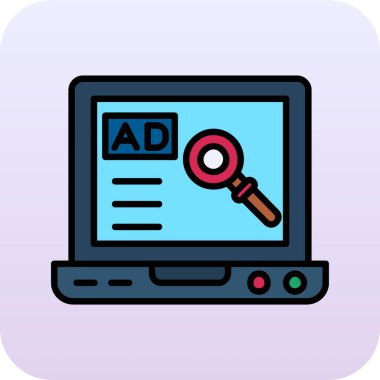 Simge düz stil ile reklam ediliyor