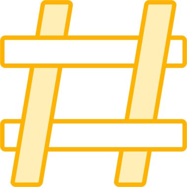 çit simgesi, vektör çizimi