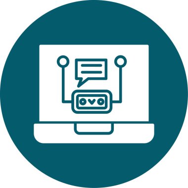 Dizüstü bilgisayar simgesi vektör çizimi