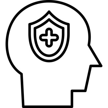 İnsan beyni. Basit illüstrasyon