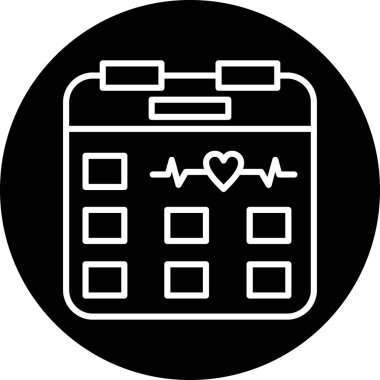 Kalp ikonu vektör illüstrasyonu