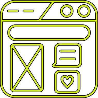 Modern simgenin vektör illüstrasyonu