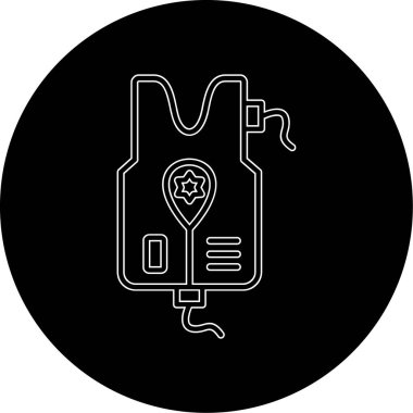 Bir benzin istasyonu simgesinin vektör illüstrasyonu