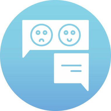 Konuşma balonu simgesinin illüstrasyon tasarımı