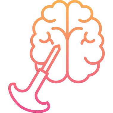 Çubuk simgesi çizimi olan beyin