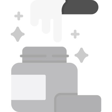 Süt şişesi, illüstrasyon, beyaz arka planda vektör..