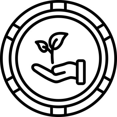 Bir ağaç simgesinin vektör illüstrasyonu