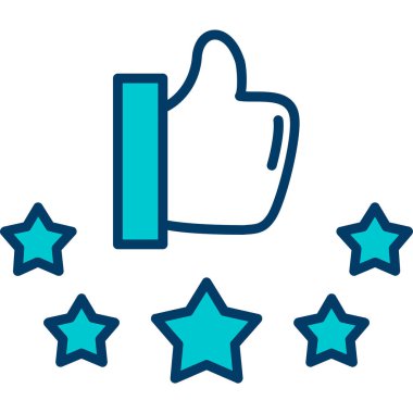 Reyting. Web simgesi basit illüstrasyon