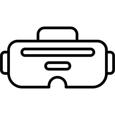 sanal gerçeklik ikonu. Beyaz arkaplanda izole edilmiş web tasarımı için sanal gerçeklik vektör simgesi