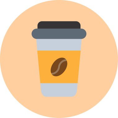 Kahve fincanı simgesini düz bir şekilde iç