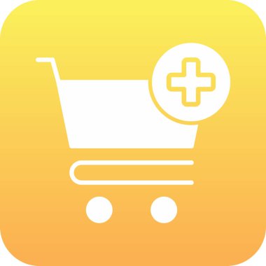 düz stil alışveriş arabası simgesi ekle