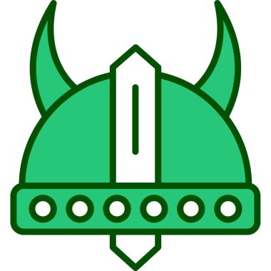 Viking miğferi ikon vektör illüstrasyonu