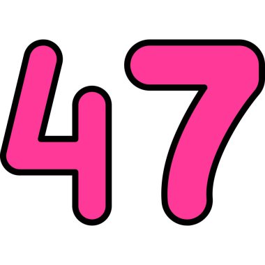 4 numaralı el karalama stiliyle çizildi. vektör illüstrasyonu