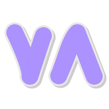 V harfi logo tasarım şablonu vektörü