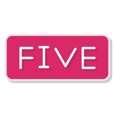 Modern arkaplanda beş izole edilmiş