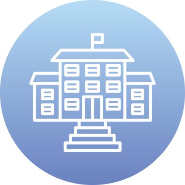 Bina. Web simgesi basit illüstrasyon