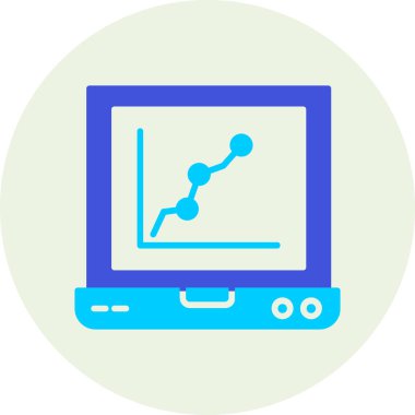 Monitör. Web simgesi basit illüstrasyon