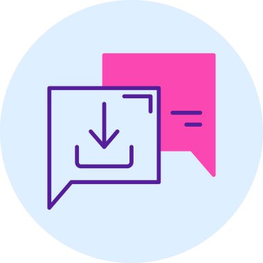 Konuş. Web simgesi basit illüstrasyon