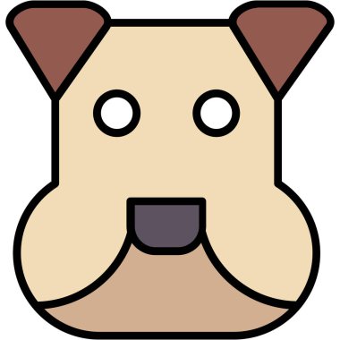 Köpek. Web simgesi basit illüstrasyon