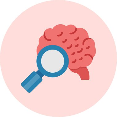 beyin ikonu vektör illüstrasyonu