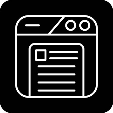 Belge. Web simgesi basit illüstrasyon